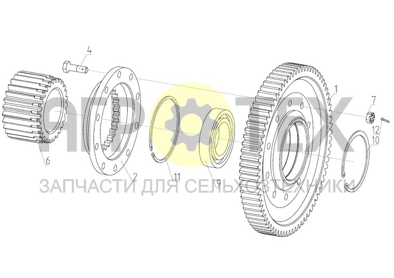 Чертеж Колесо зубчатое (МВ1500-00.01.010)